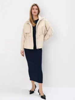 MOHITO Krótka parka kremowy Outlet