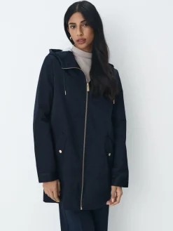 MOHITO Kurtka parka basic granatowy Fashion