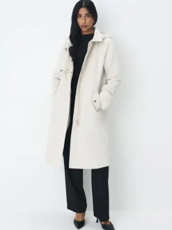 MOHITO Kurtka parka z kapturem kremowy Clearance
