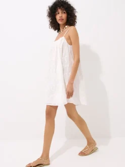 MOHITO Letnia biała sukienka mini biau0142y Fashion