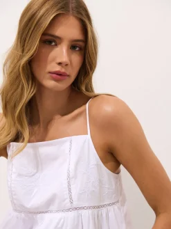 MOHITO Letnia biała sukienka mini biau0142y Best