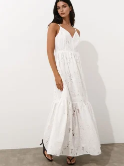 MOHITO Letnia sukienka maxi biau0142y Discount