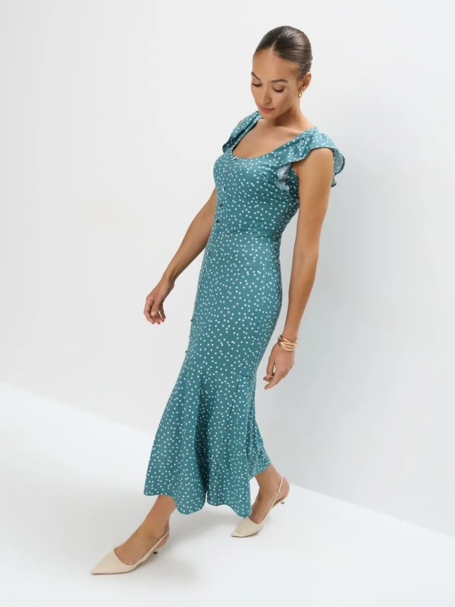 MOHITO Letnia sukienka midi miu0119towy Online