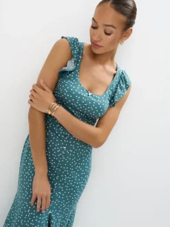 MOHITO Letnia sukienka midi miu0119towy Online