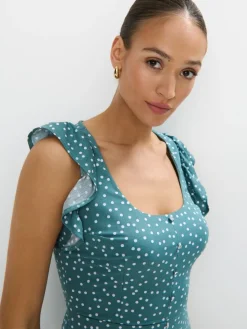 MOHITO Letnia sukienka midi miu0119towy Online