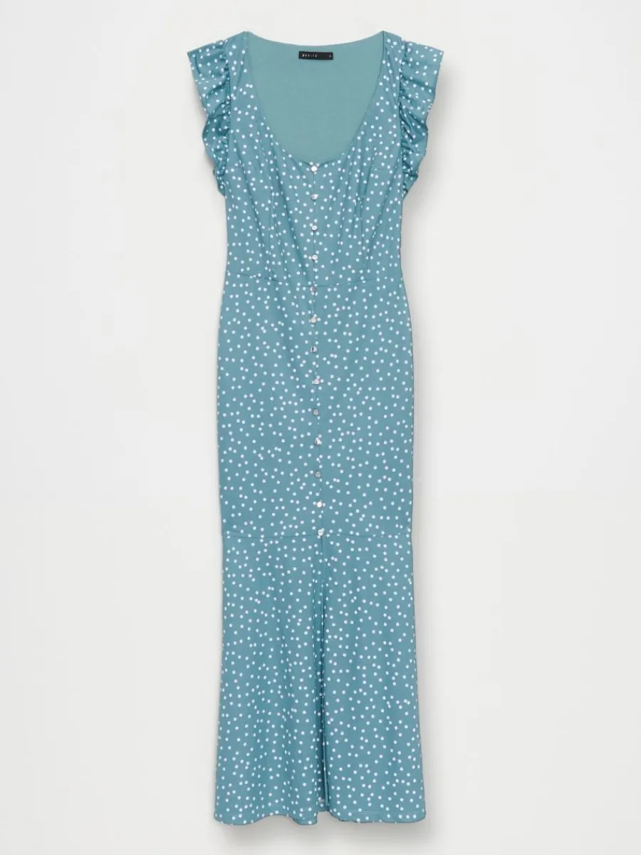 MOHITO Letnia sukienka midi miu0119towy Online