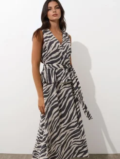 MOHITO Letnia sukienka midi beu017cowy Fashion
