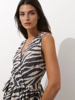 MOHITO Letnia sukienka midi beu017cowy Fashion