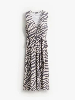 MOHITO Letnia sukienka midi beu017cowy Fashion