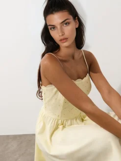 MOHITO Letnia żółta sukienka mini u017cu00f3u0142ty Online