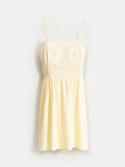 MOHITO Letnia żółta sukienka mini u017cu00f3u0142ty Online