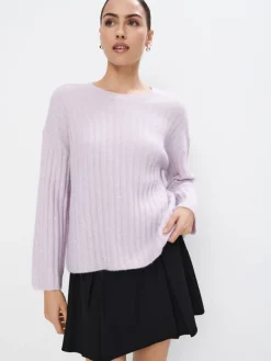MOHITO Liliowy sweter o luźnym kroju lawendowy Online