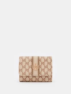 MOHITO Mały portfel w monogram beu017cowy Sale
