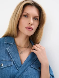 MOHITO Naszyjnik z zawieszką srebrny Fashion