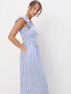 MOHITO Niebieska sukienka midi bu0142u0119kitny Best