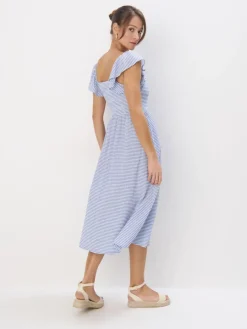 MOHITO Niebieska sukienka midi bu0142u0119kitny Best