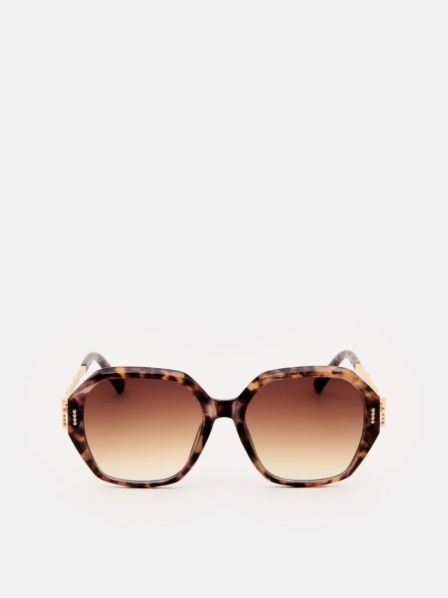 MOHITO Okrągłe okulary przeciwsłoneczne bru0105zowy Fashion