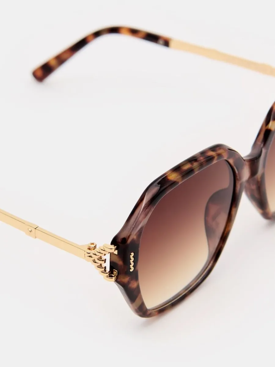MOHITO Okrągłe okulary przeciwsłoneczne bru0105zowy Fashion