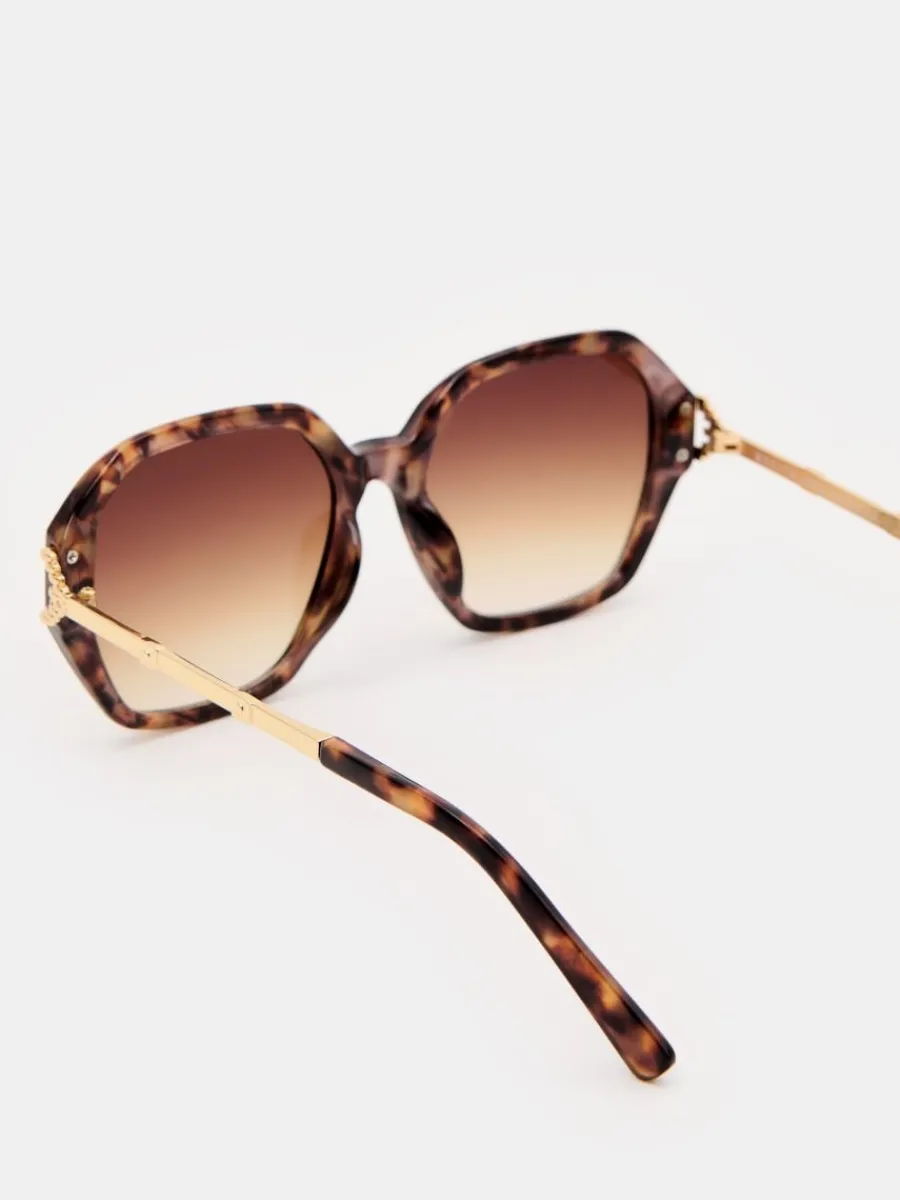 MOHITO Okrągłe okulary przeciwsłoneczne bru0105zowy Fashion