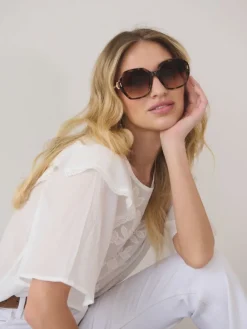 MOHITO Okrągłe okulary przeciwsłoneczne bru0105zowy Fashion