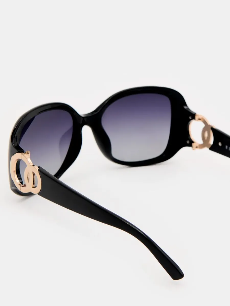 MOHITO Okulary przeciwsłoneczne z polaryzacją czarny Outlet
