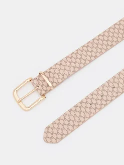 MOHITO Pasek w monogram beu017cowy Outlet