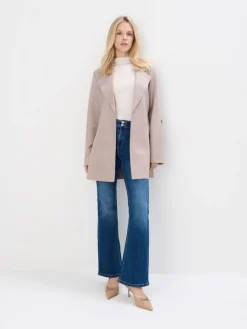 MOHITO Płaszcz z wiązaniem beu017cowy Fashion