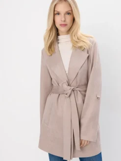 MOHITO Płaszcz z wiązaniem beu017cowy Fashion