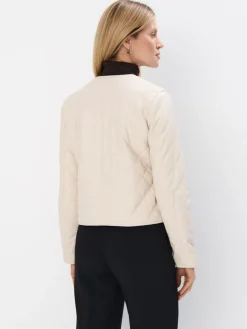 MOHITO Pikowana kremowa kurtka kremowy Fashion