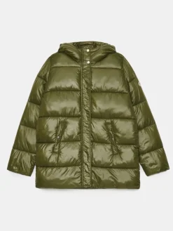 MOHITO Pikowana zielona kurtka oversize zielony Fashion