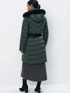 MOHITO Pikowany płaszcz zielony Fashion