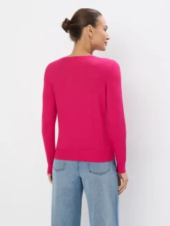 MOHITO Różowy sweter z wiskozą fuksjowy Outlet