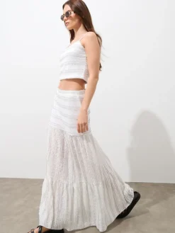 MOHITO Spódnica maxi biau0142y Clearance