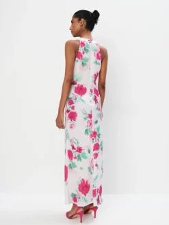MOHITO Sukienka maxi w kwiaty wielobarwny Hot