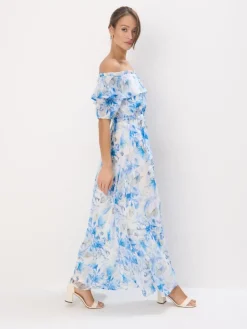 MOHITO Sukienka maxi w niebieskie kwiaty bu0142u0119kitny Best