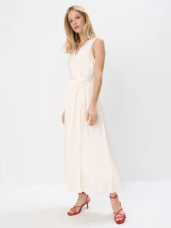 MOHITO Sukienka maxi z kopertowym dekoltem beu017cowy Fashion