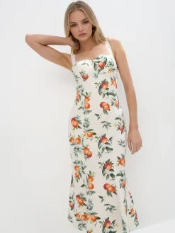 MOHITO Sukienka midi na ramiączkach biau0142y Sale