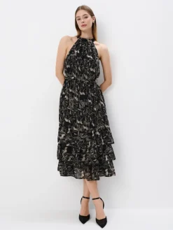 MOHITO Sukienka midi z dekoltem halter czarny New
