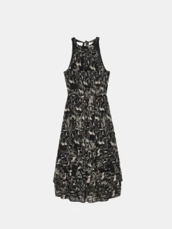 MOHITO Sukienka midi z dekoltem halter czarny New