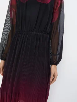 MOHITO Sukienka midi z dzianiny mesh czerwony Clearance