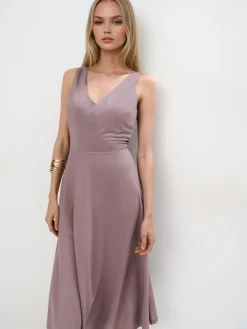 MOHITO Sukienka midi z wiskozą beu017cowy Fashion