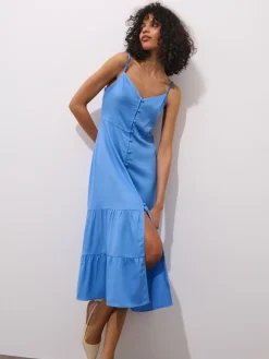 MOHITO Sukienka midi z wiskozy bu0142u0119kitny Fashion