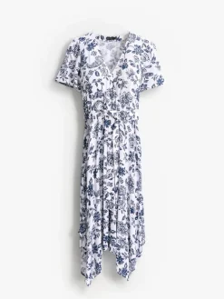 MOHITO Sukienka midi z wiskozy biau0142y Fashion