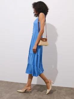 MOHITO Sukienka midi z wiskozy bu0142u0119kitny Clearance