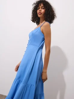 MOHITO Sukienka midi z wiskozy bu0142u0119kitny Clearance