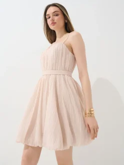 MOHITO Sukienka mini bombka beu017cowy Fashion