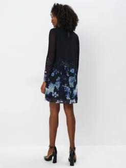 MOHITO Sukienka mini w kwiaty bu0142u0119kitny Hot