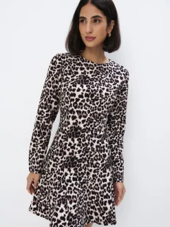 MOHITO Sukienka mini w panterkę wielobarwny Outlet