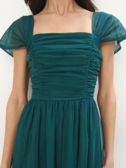 MOHITO Sukienka mini z dzianiny mesh miu0119towy Best