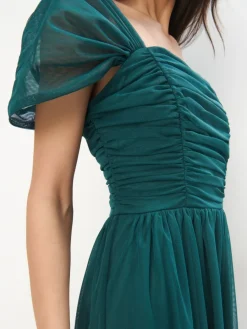 MOHITO Sukienka mini z dzianiny mesh miu0119towy Best